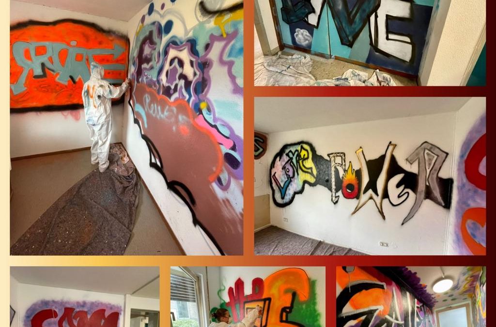 Aufenthaltsgebäude wird bunt